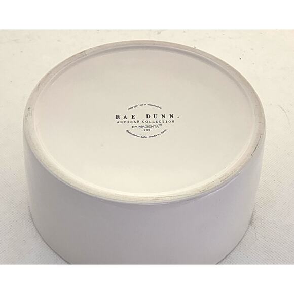 DOG FOOD/WATER BOWL-RAE DUNN-"WOOF"-Cream Color-Ceramic-6" Diameter-2.75" High - Picture 4 of 10